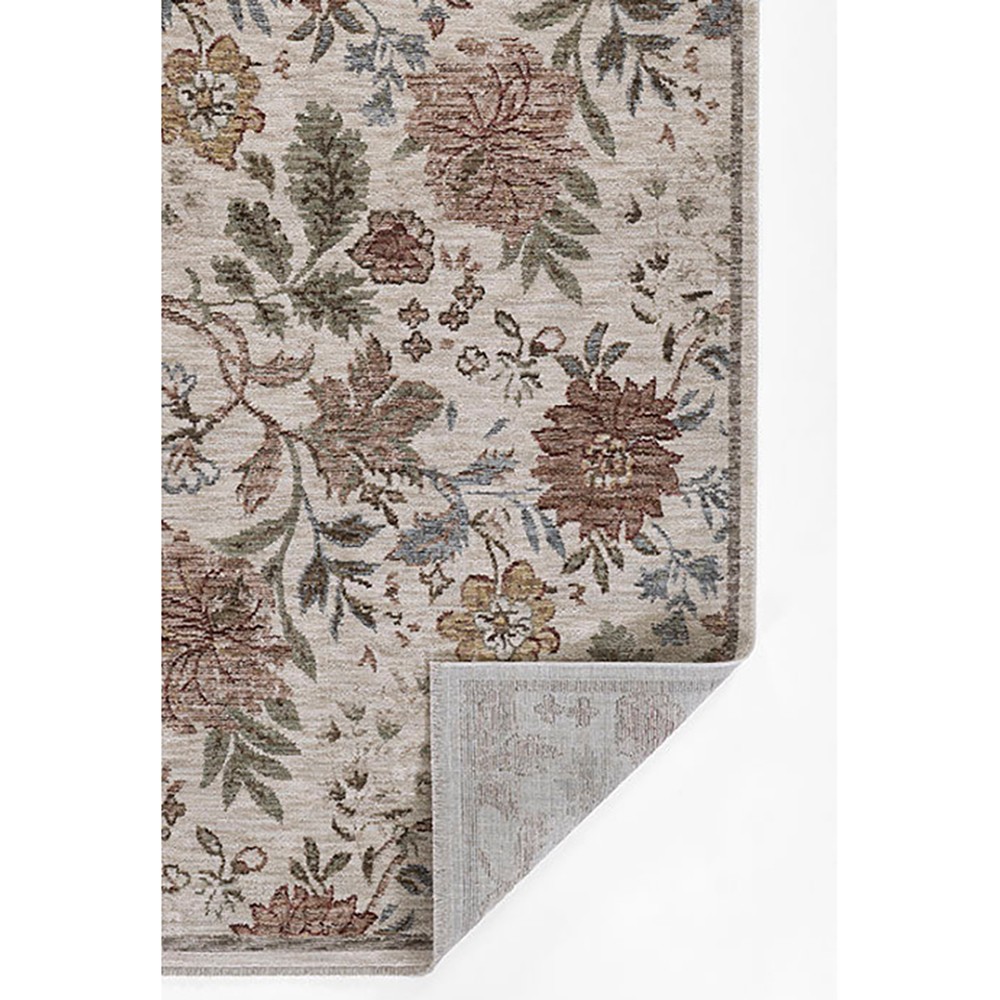 Linden Updated Traditional Beige Floral Patterened Rug - 5'3"x7'6"|