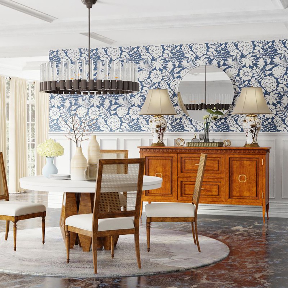 Bailey Updated Traditional Bordeaux Wood Buffet|