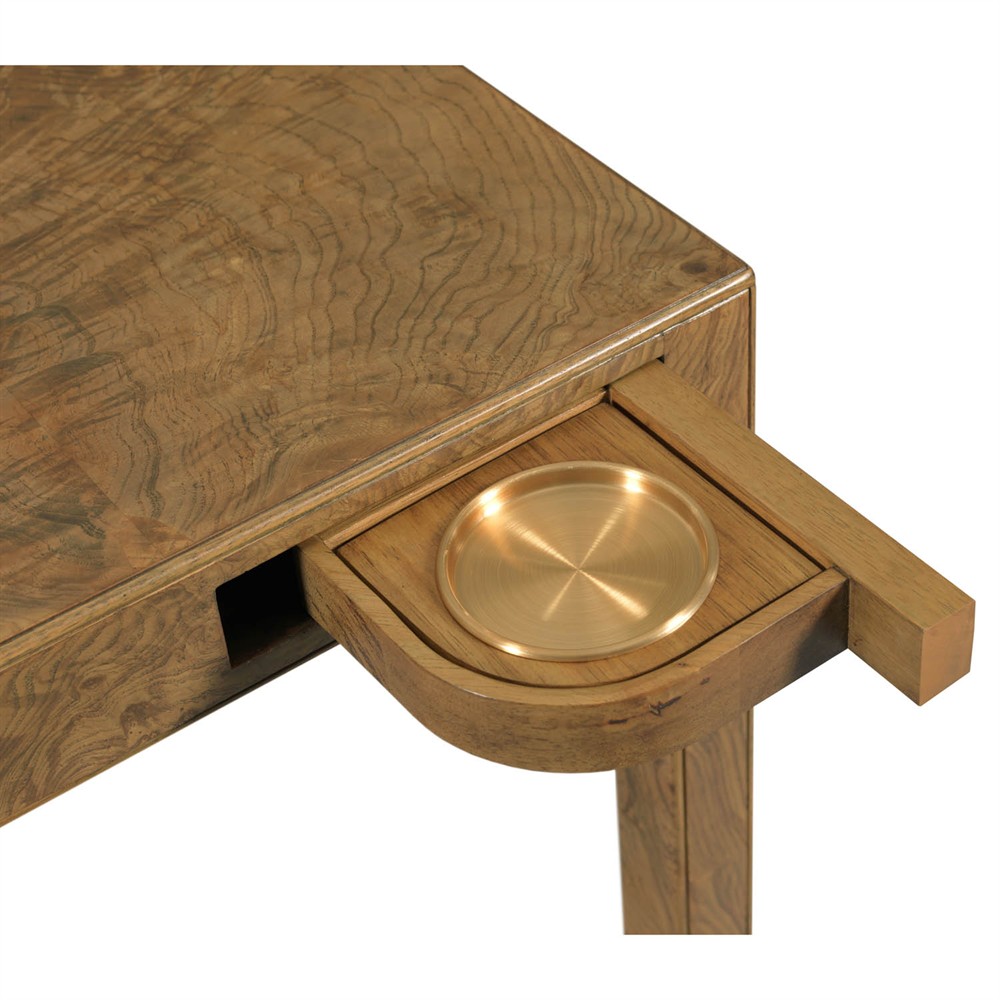 Centro Moden Classic Olive Ash Burl Game Table | Kathy Kuo Home