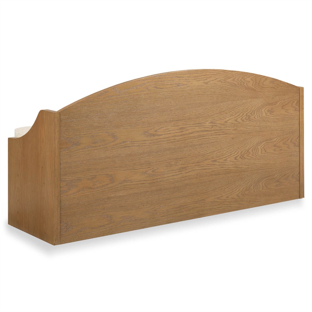 Daydream Coastal Beach Gold Oak Entryway Bench|