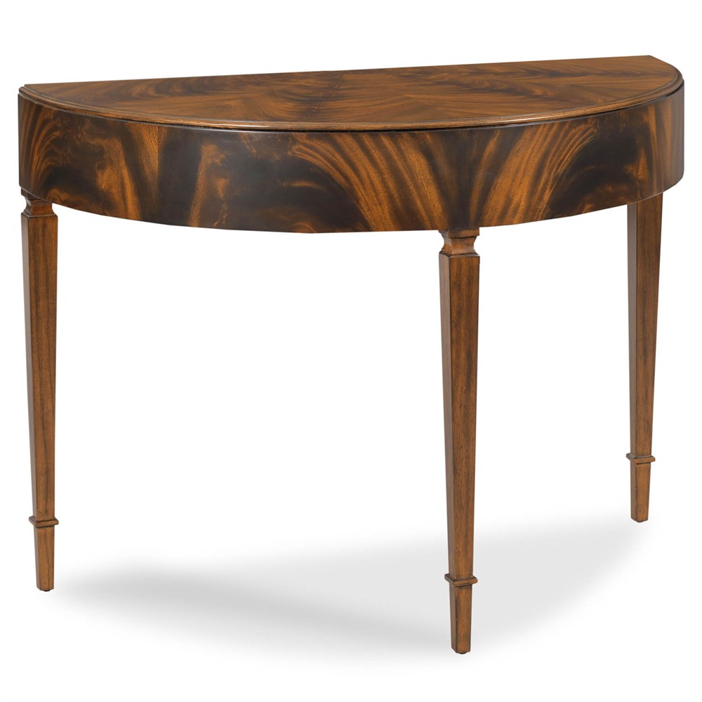 Kensington Updated Traditional Margate Mahogany Wood Demilune