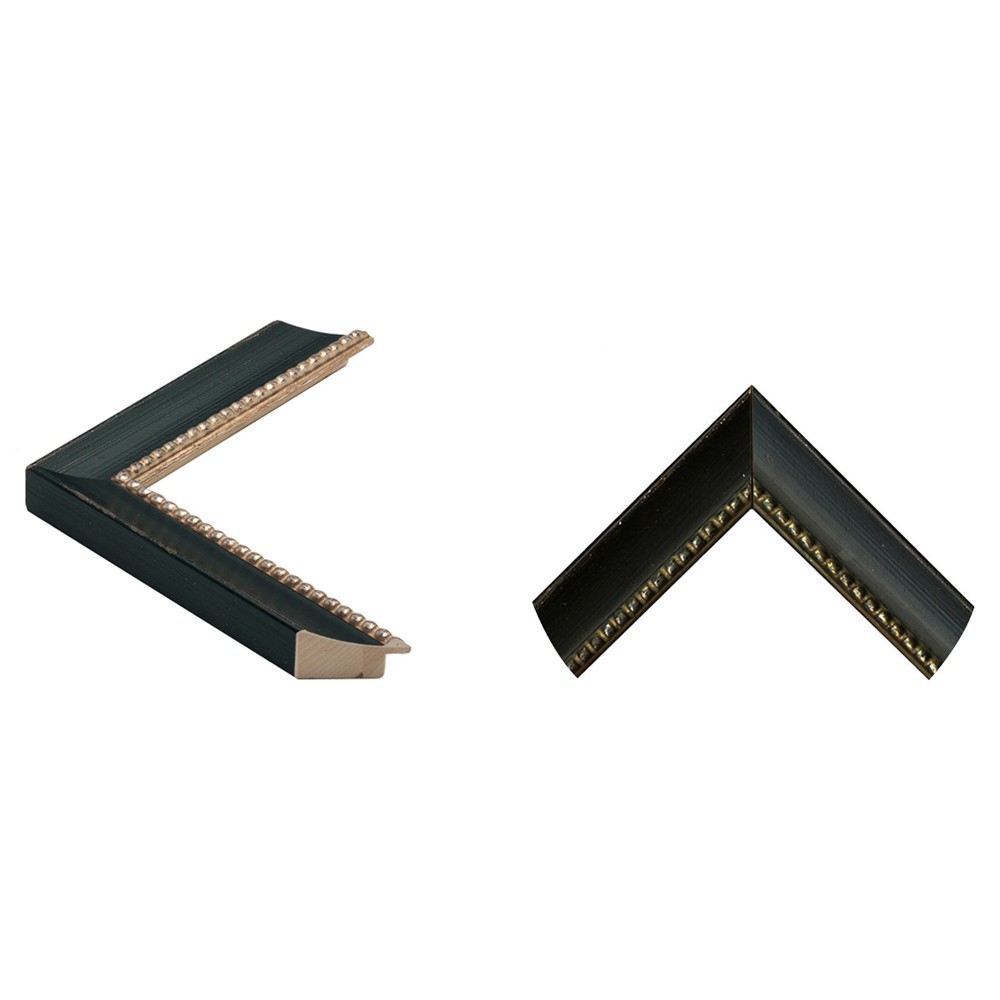 Lucien Old World Grey Architecture Black Frame Illustration - 22x22|