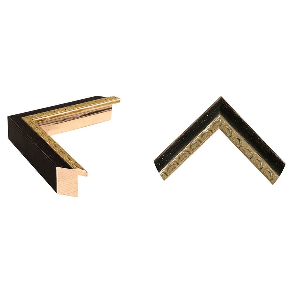 Minerva Updated Traditional Pink Abstract Black Frame Illustration - 20x23|