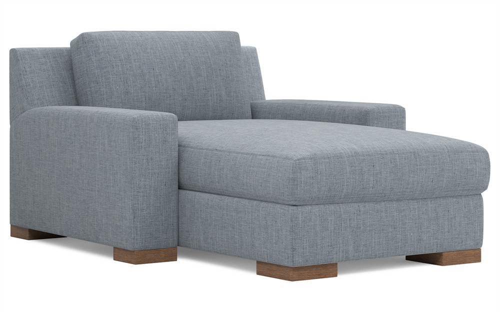 Henri Denim Blue Performance Chaise|