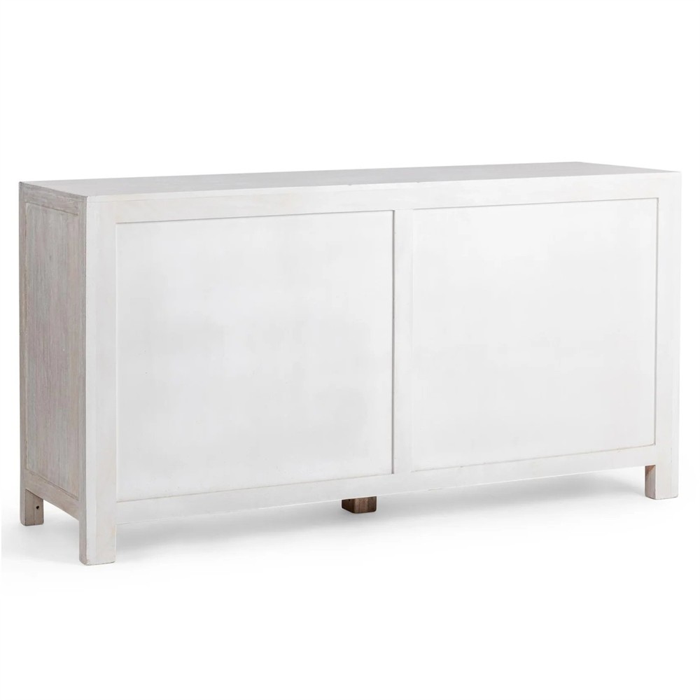 Beatrix Coastal Beach Cream Mango Wood Buffet|
