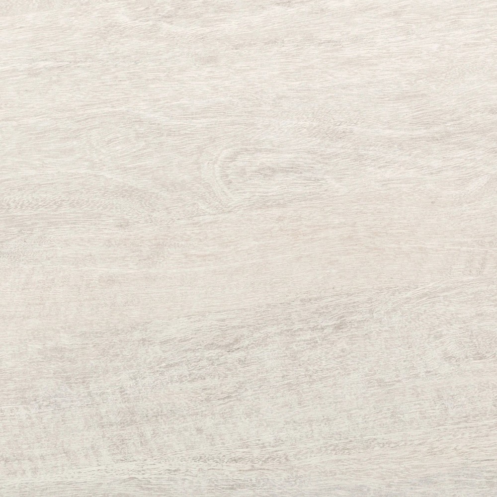 Beatrix Updated Traditional White Washed Mango Wood Round Coffee Table|