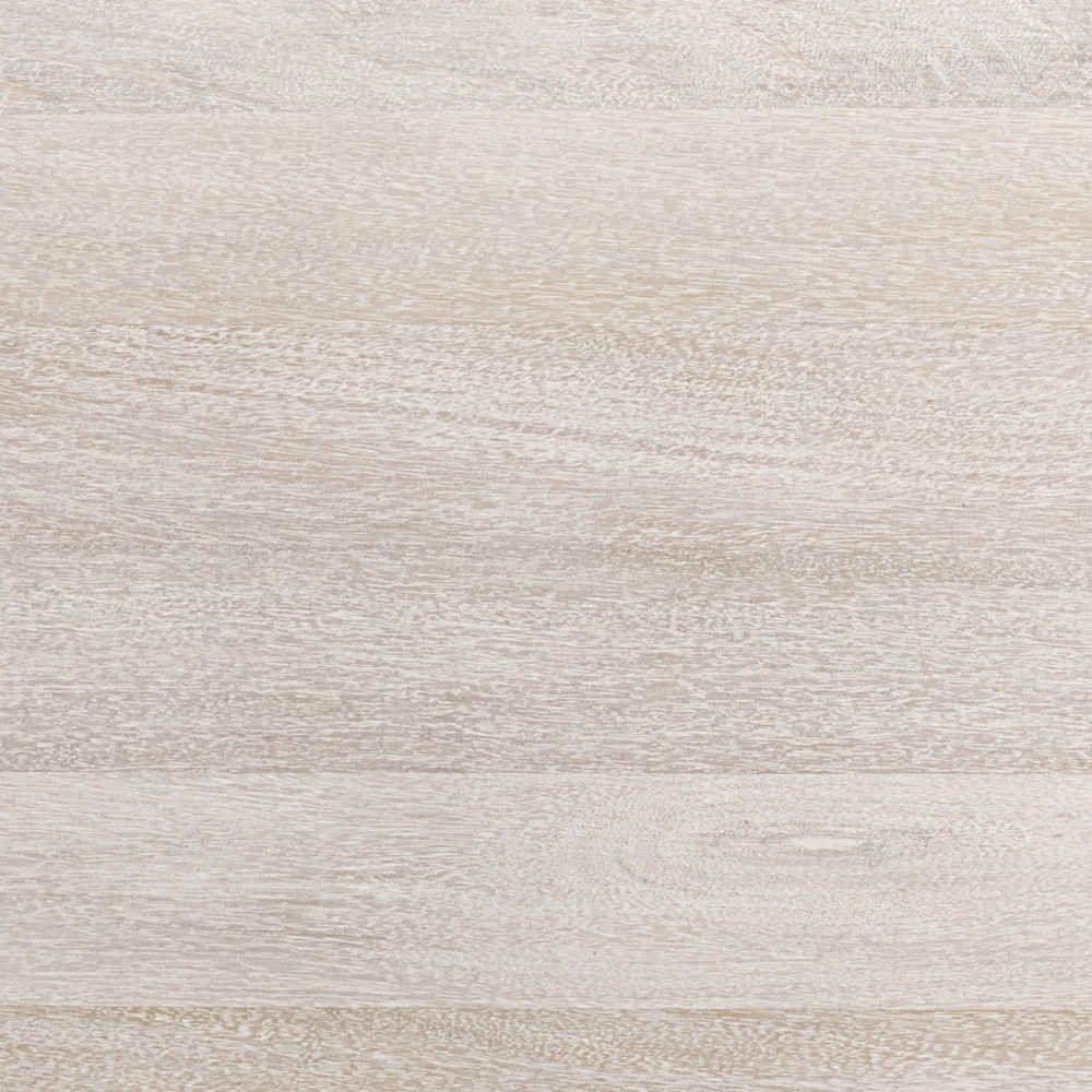 Beatrix Updated Traditional White Washed Mango Wood Rectangular Console Table|