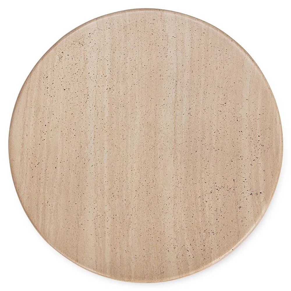 Zion Coastal Beach Beige Concrete Outdoor Accent Table|