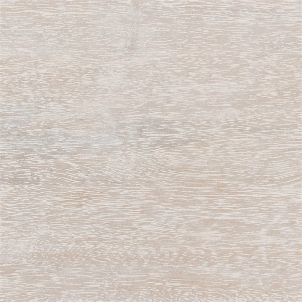 Beatrix Updated Traditional White Washed Mango Wood Round Pedestal End Table|