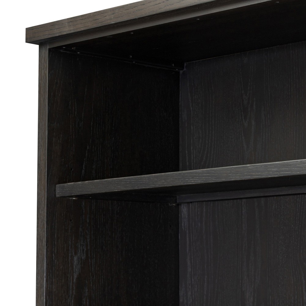 Constance Rustic Lodge Smoked Black Oak Bookcase|