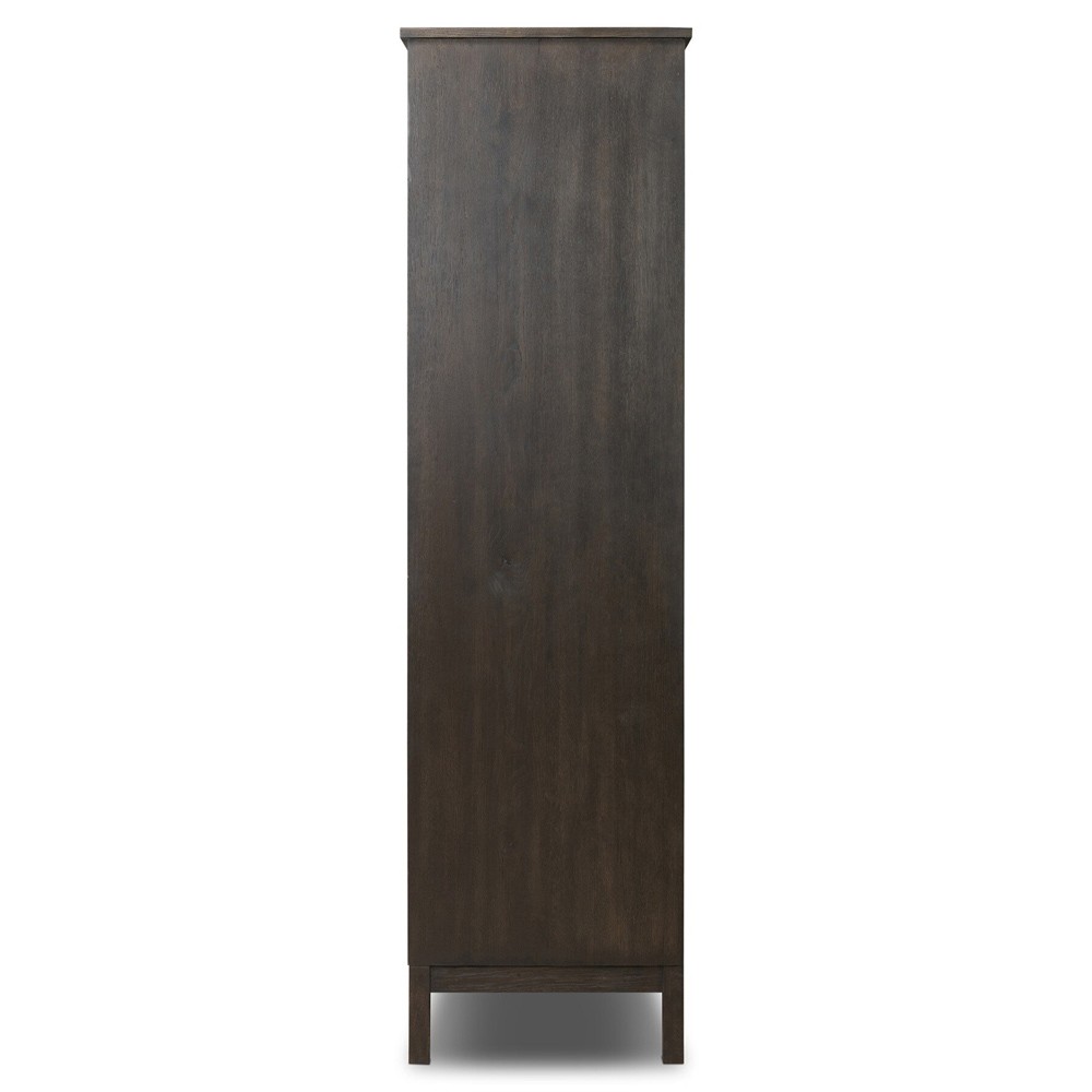 Constance Rustic Lodge Smoked Black Oak Cabinet|