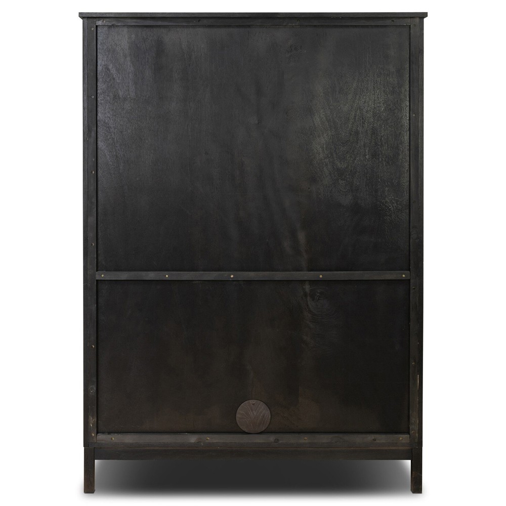 Constance Rustic Lodge Smoked Black Oak Cabinet|
