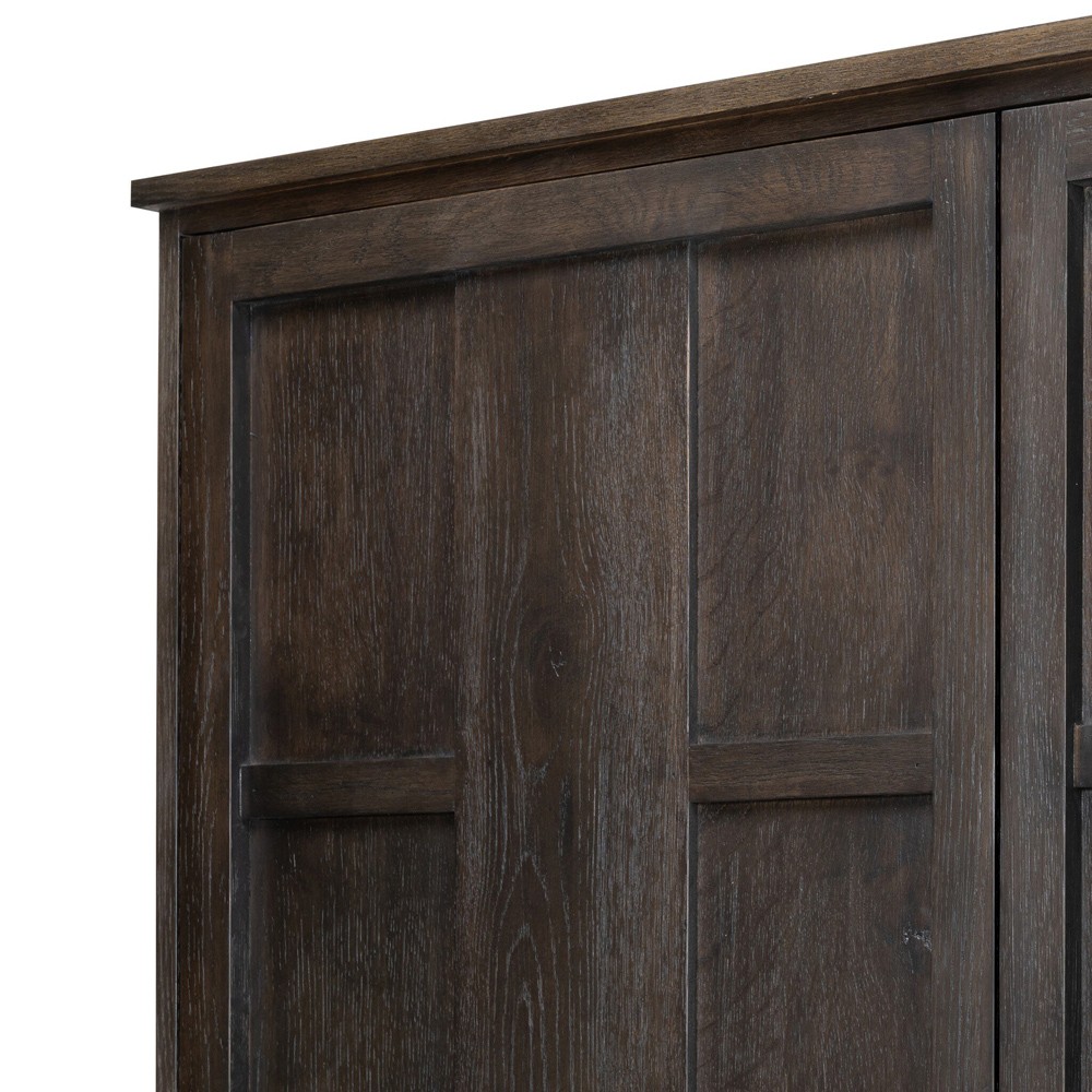 Constance Rustic Lodge Smoked Black Oak Cabinet|