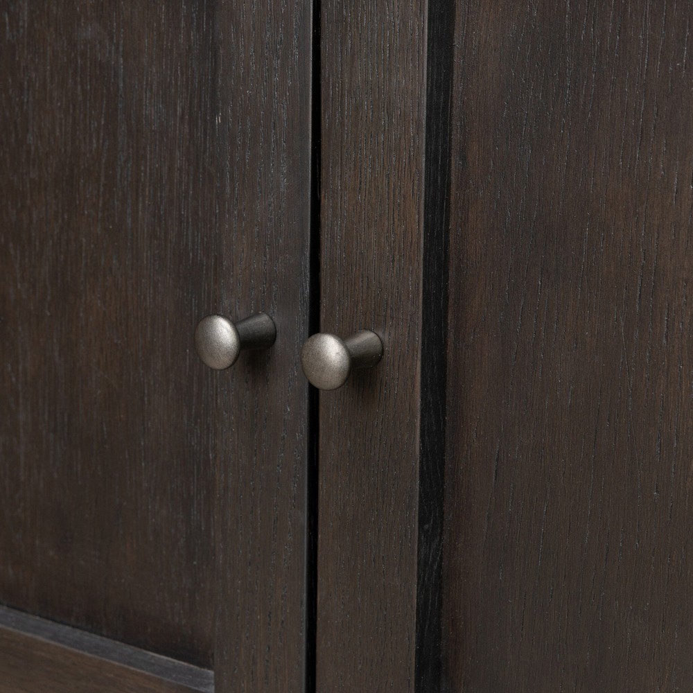 Constance Rustic Lodge Smoked Black Oak Cabinet|