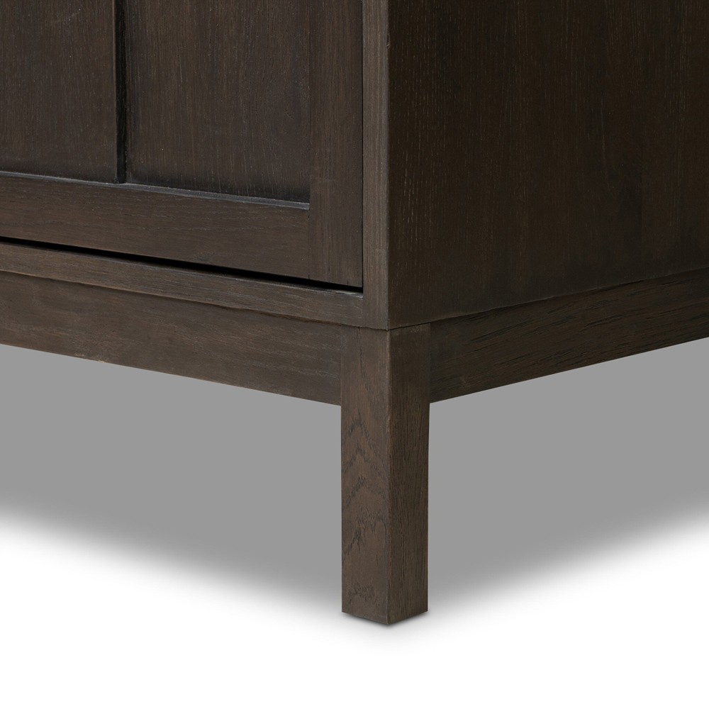 Constance Rustic Lodge Smoked Black Oak Cabinet|
