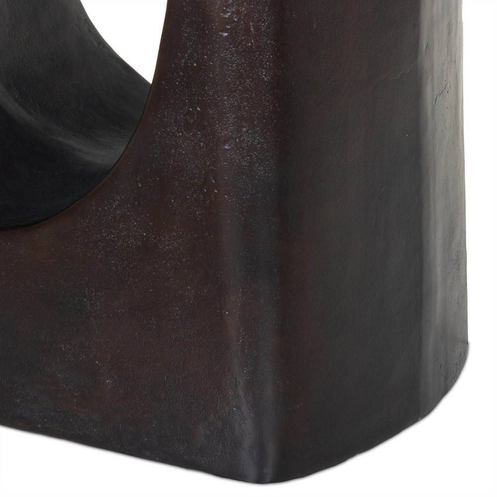 Amato Modern Classic Antique Rust Aluminum Oval Outdoor Dining Table - 72"|