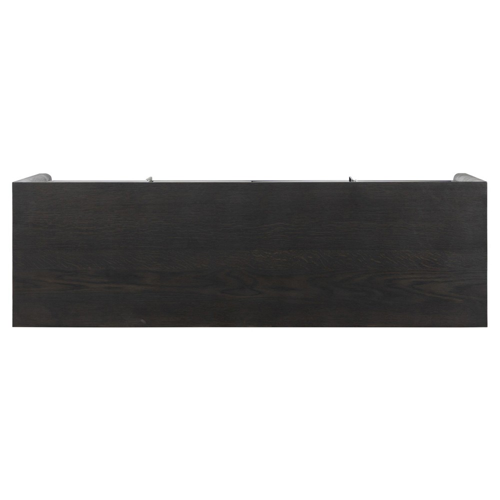 Marcella Modern Classic Distressed Iron Brown Oak Sideboard|