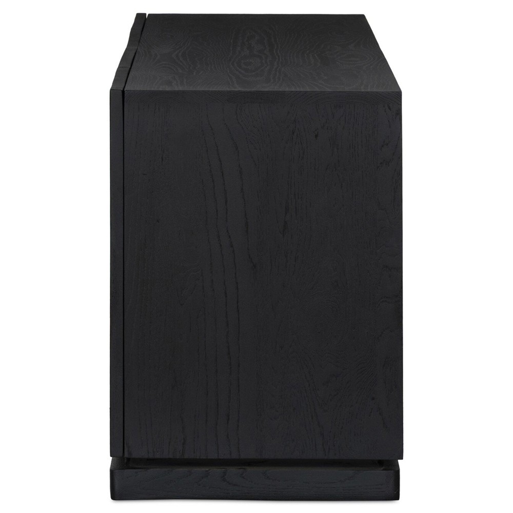 Asbury Rustic Lodge Black Oak Media Console - 72"|