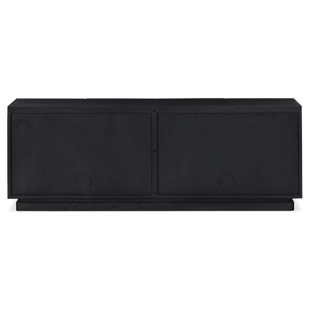 Asbury Rustic Lodge Black Oak Media Console - 72"|