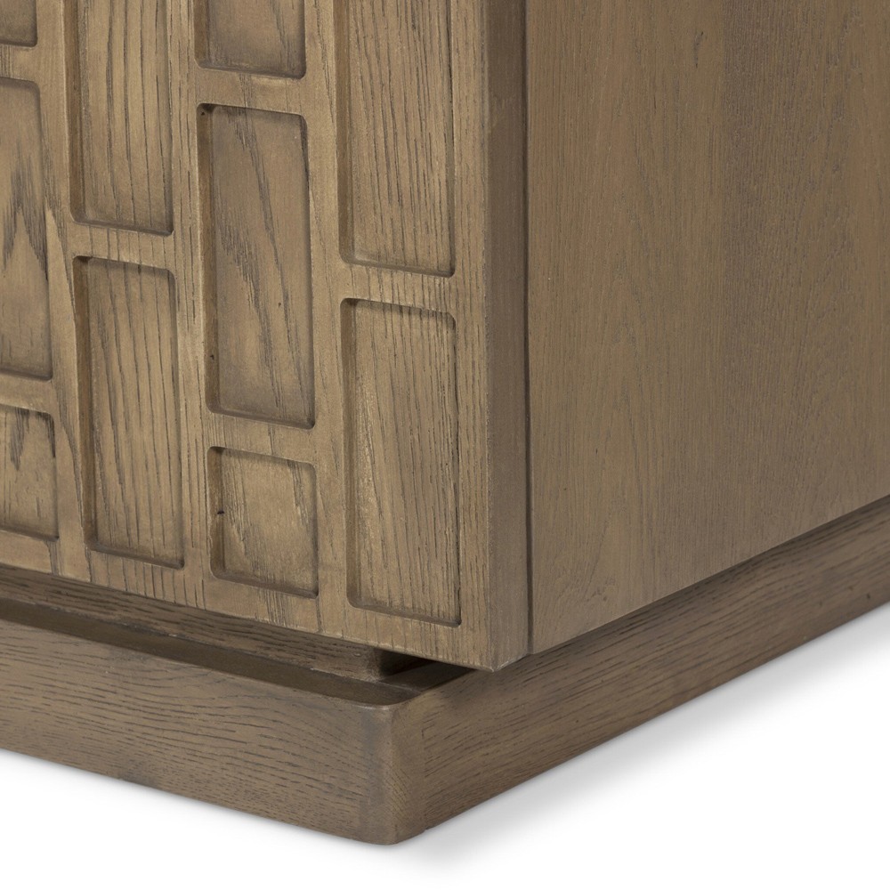 Asbury Rustic Lodge Light Washed Oak Media Console - 72"|