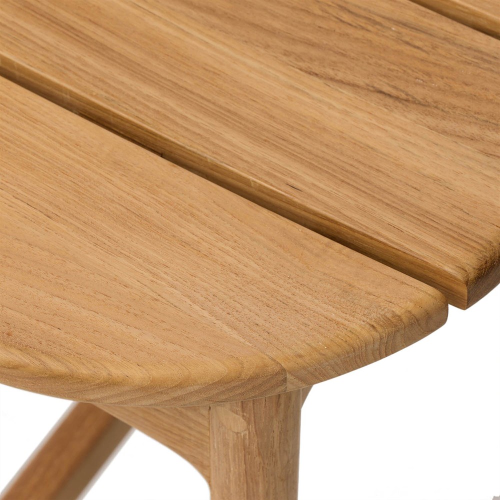 Blaise Coastal Beach Brown Teak Outdoor Counter Stool|