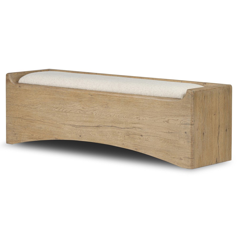 Balon Modern Classic Cream Boucle Performance Storage Bench|