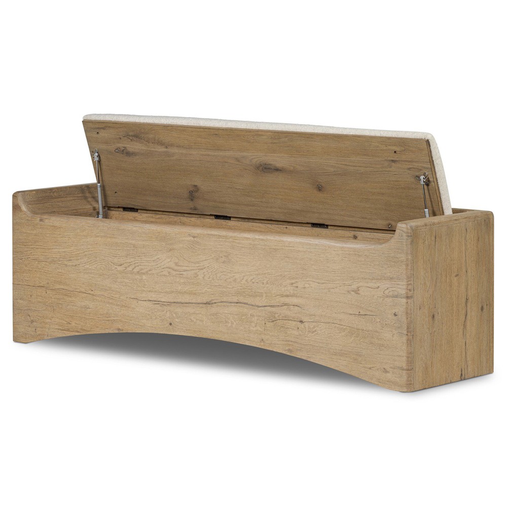 Balon Modern Classic Cream Boucle Performance Storage Bench|