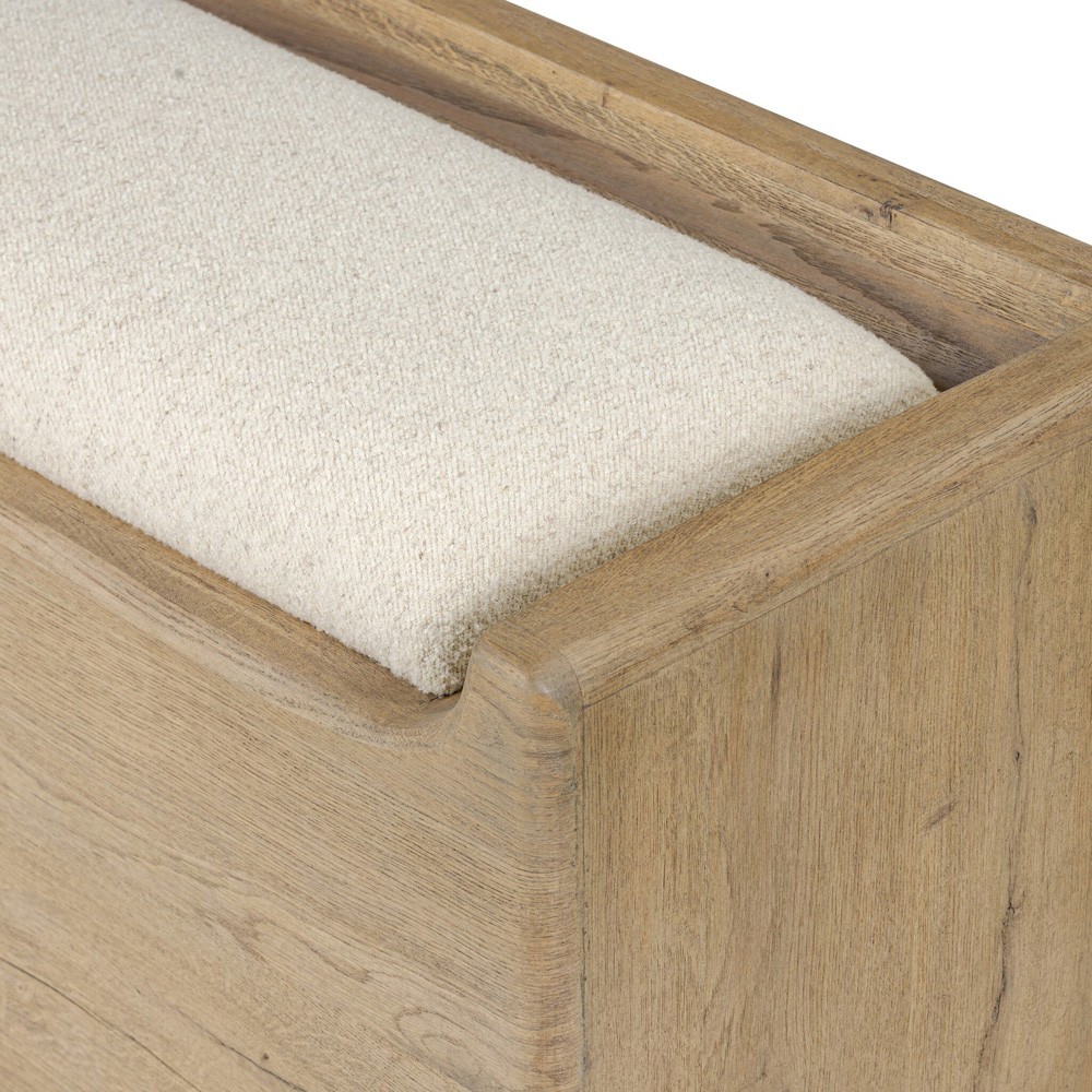 Balon Modern Classic Cream Boucle Performance Storage Bench|