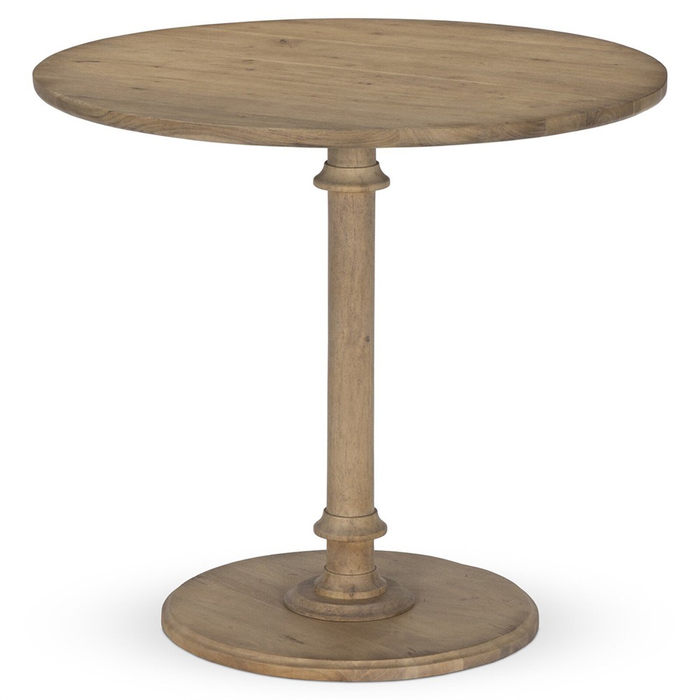 Duke Updated Traditional Light Reclaimed Wood Round Bistro Table - 33"|