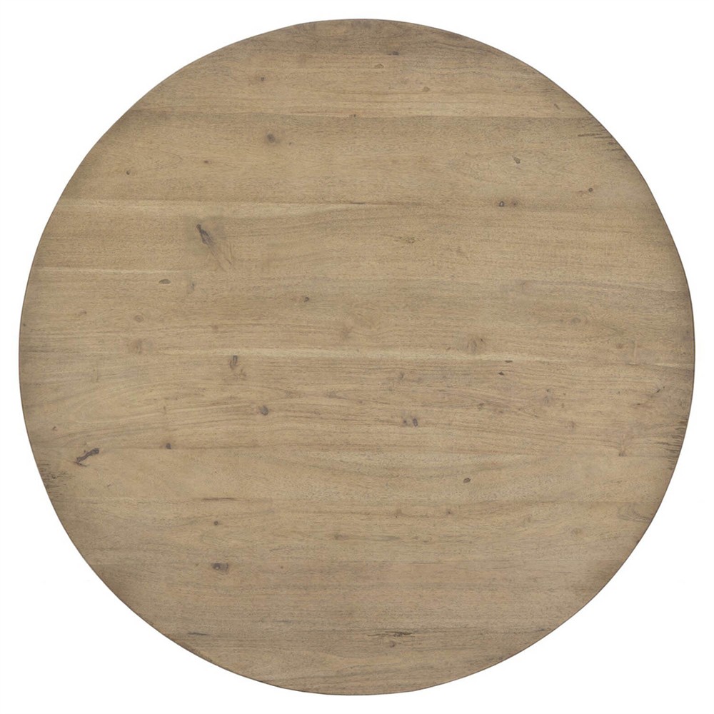Duke Updated Traditional Light Reclaimed Wood Round Bistro Table - 33"|