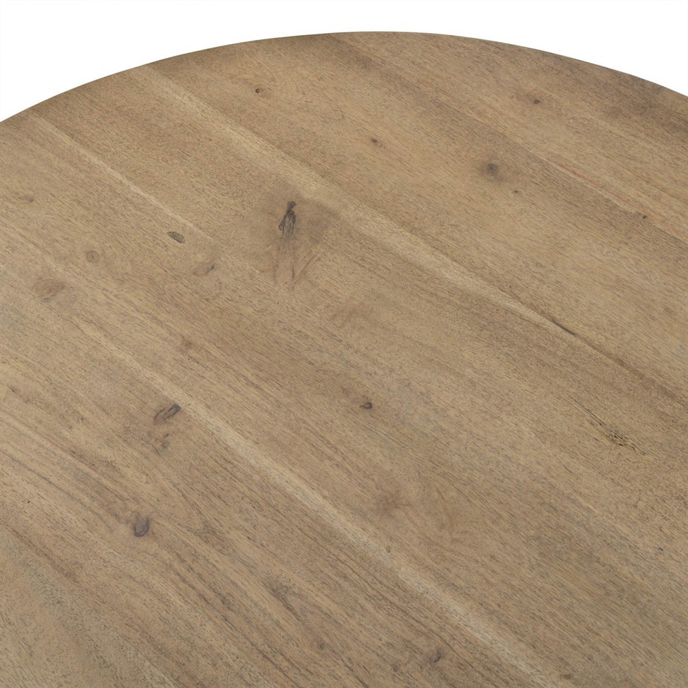 Duke Updated Traditional Light Reclaimed Wood Round Bistro Table - 33"|