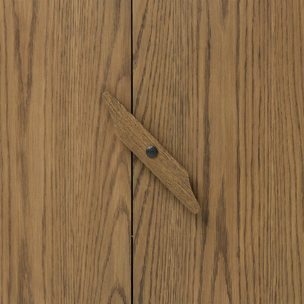 Bedford Rustic Lodge Natural Oak Media Console - 78"|