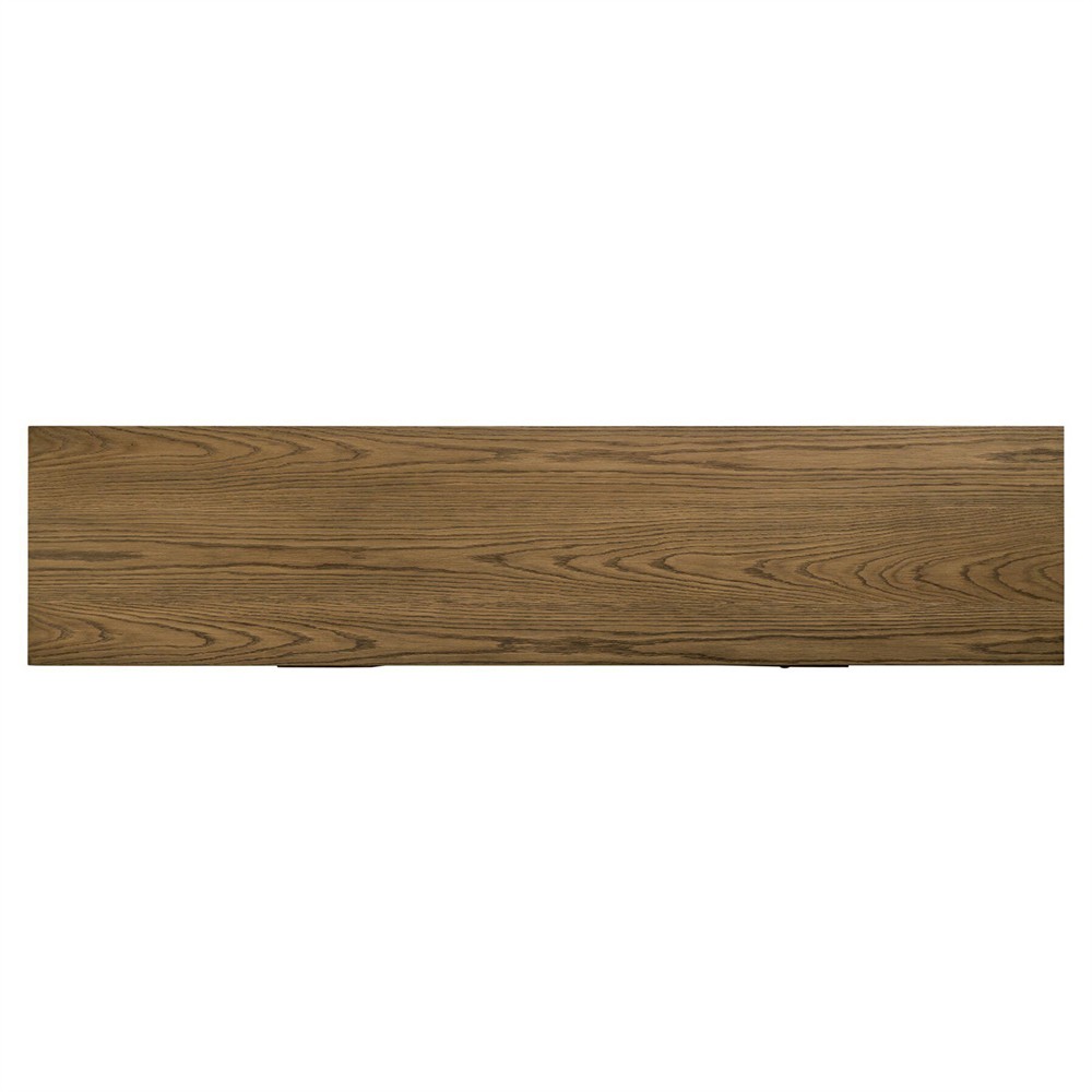 Bedford Rustic Lodge Natural Oak Media Console - 78"|