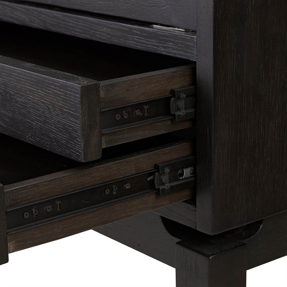 Lalaine Rustic Lodge Black Oak Display Case|