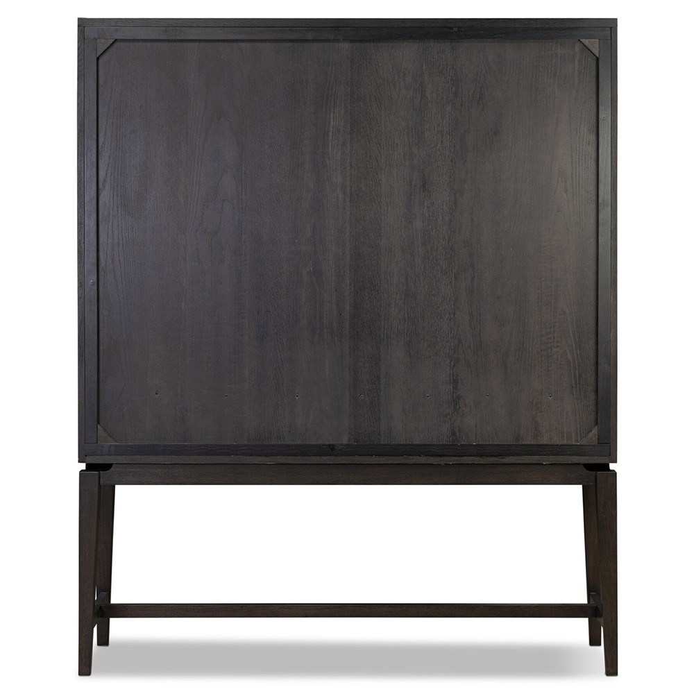 Lalaine Rustic Lodge Black Oak Display Case|