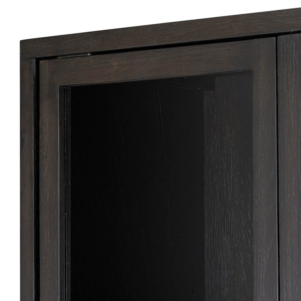 Lalaine Rustic Lodge Black Oak Display Case|