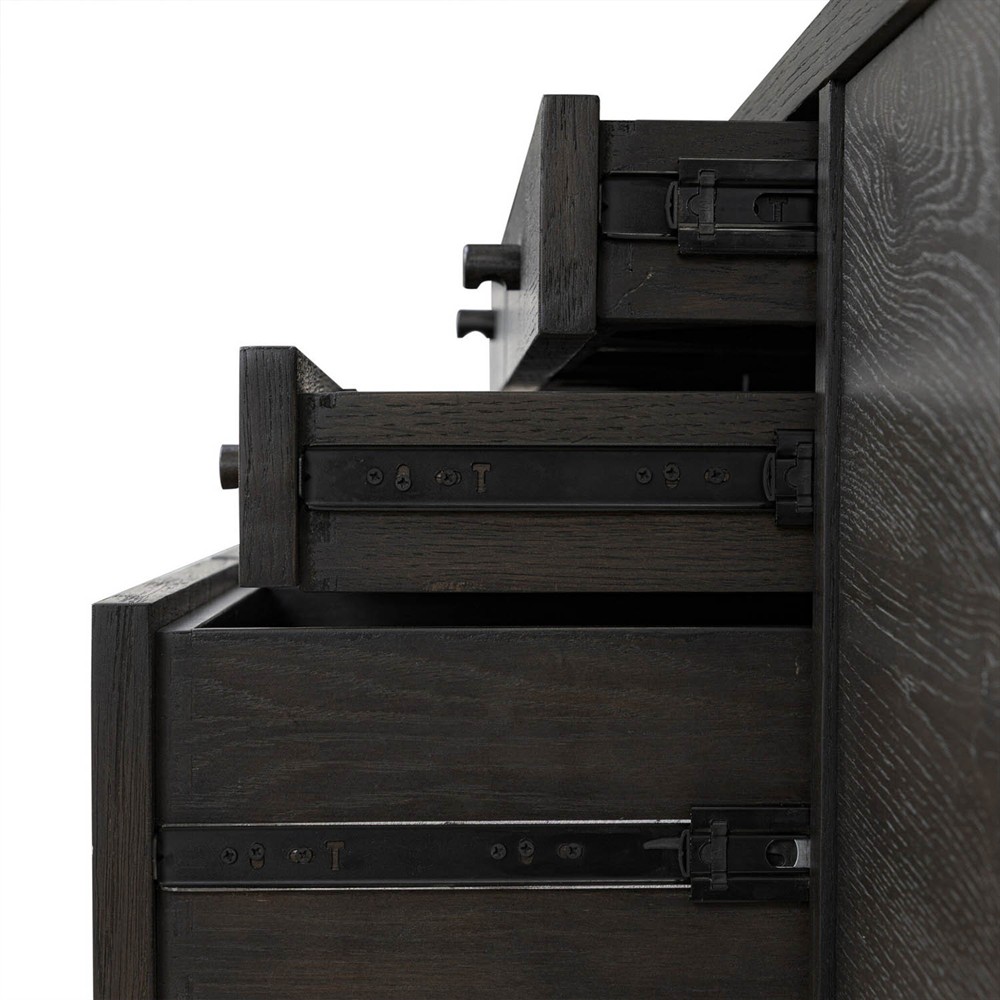 Lalaine Modern Classic Black Oak Media Console - 84"|