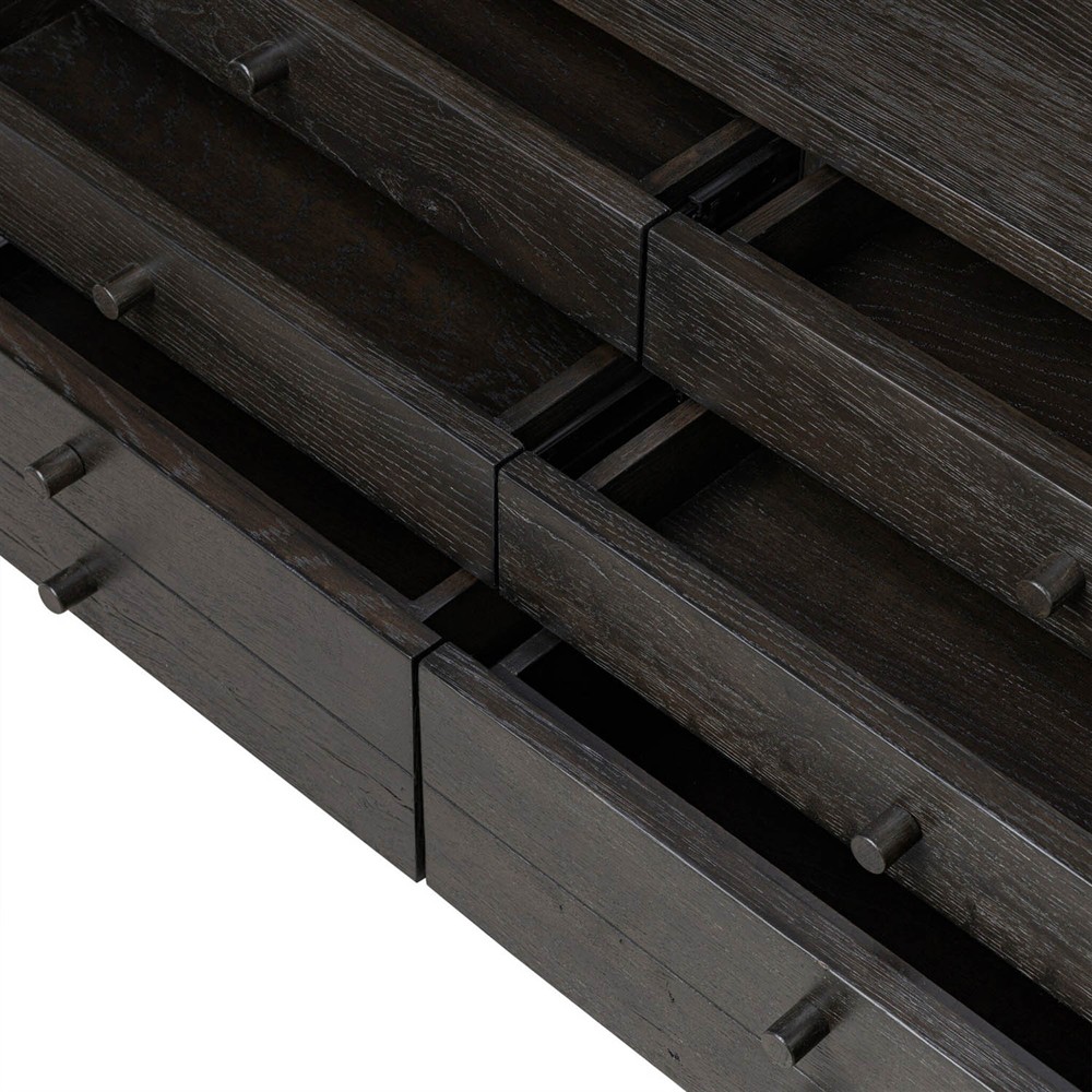 Lalaine Modern Classic Black Oak Media Console - 84"|