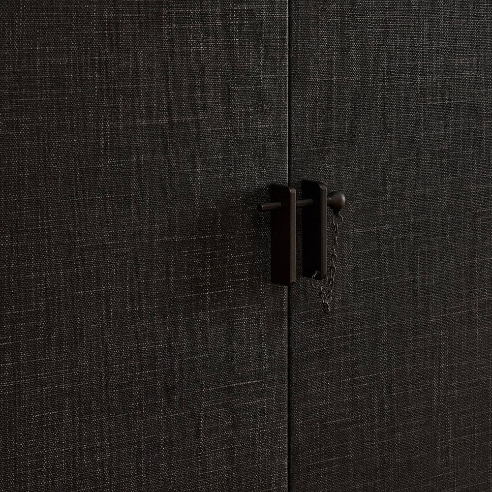 Berlin Modern Classic Black Painted Linen Cabinet|