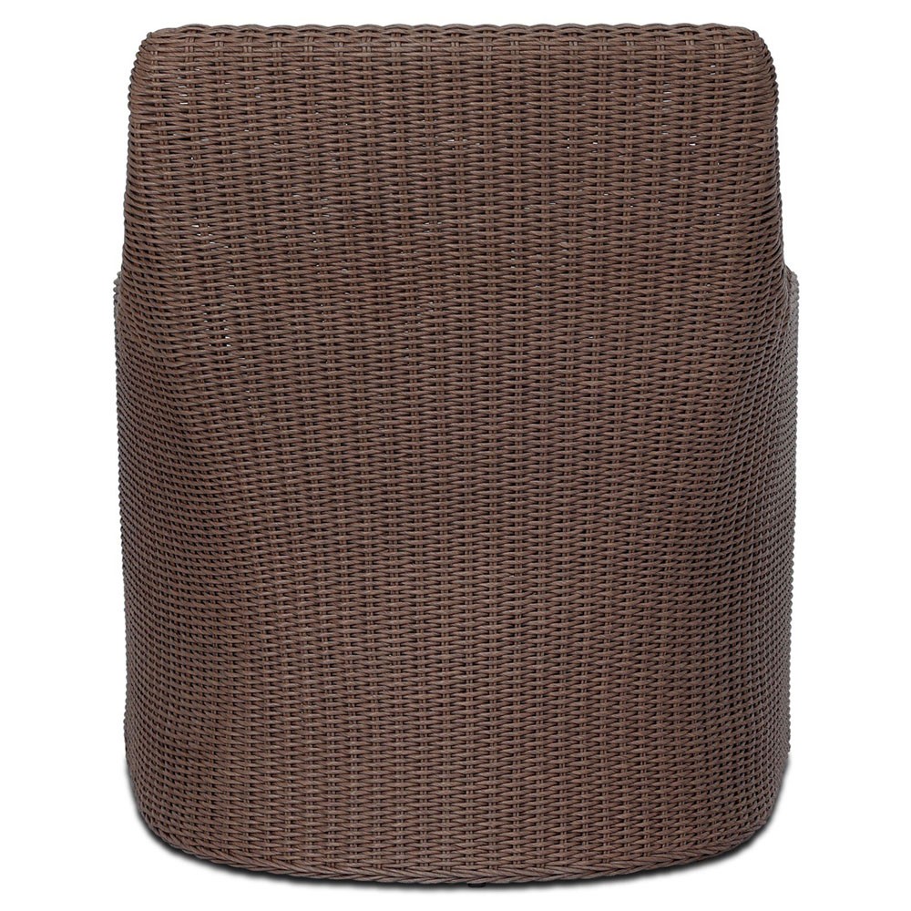 Heather Coastal Beach Brown Woven Outdoor Lounge Chair|