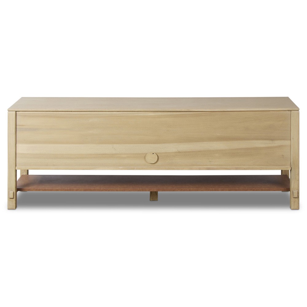 Blake Modern Classic Light Wash Wood Media Console - 80"|