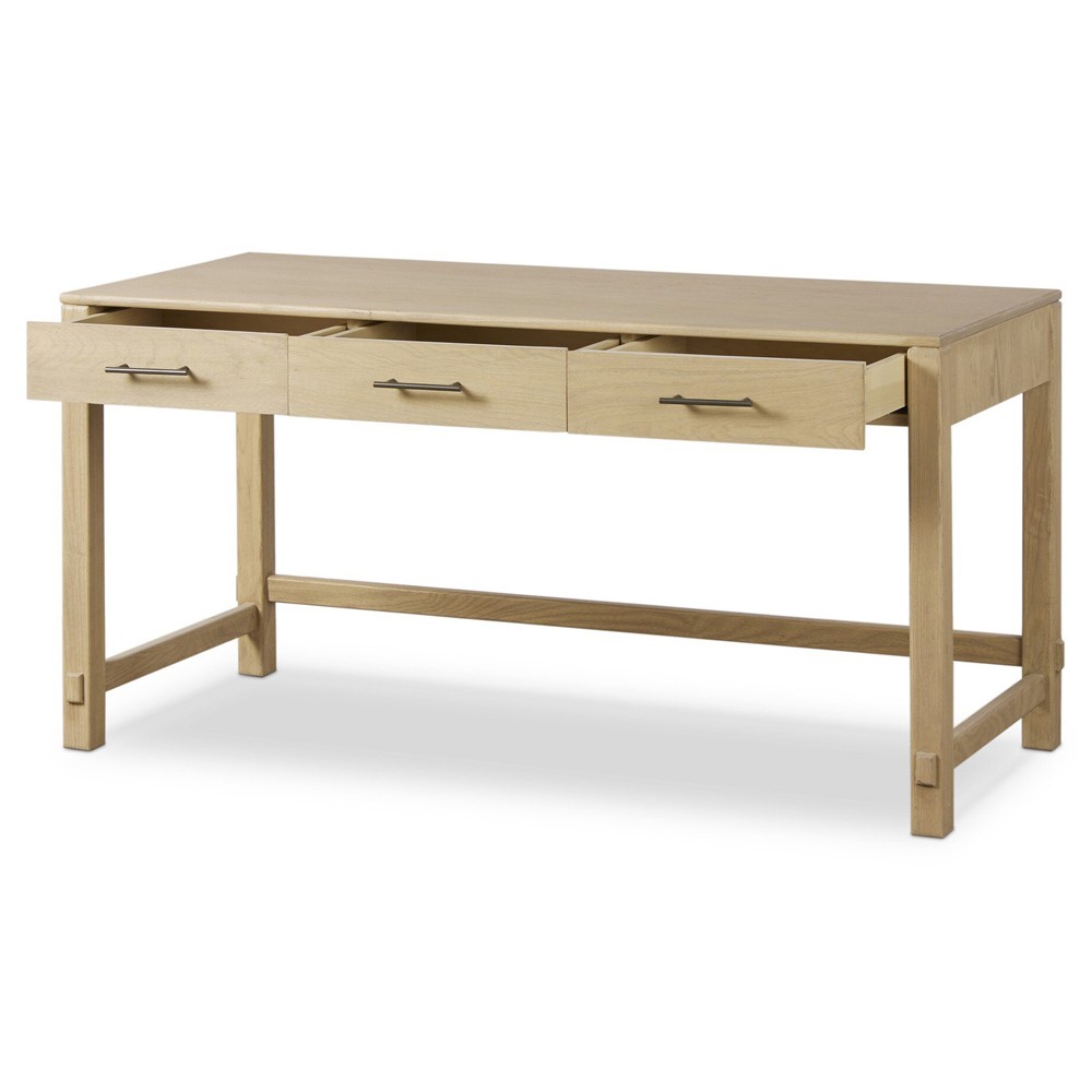 Blake Modern Classic Light Wash Wood Writing Desk|