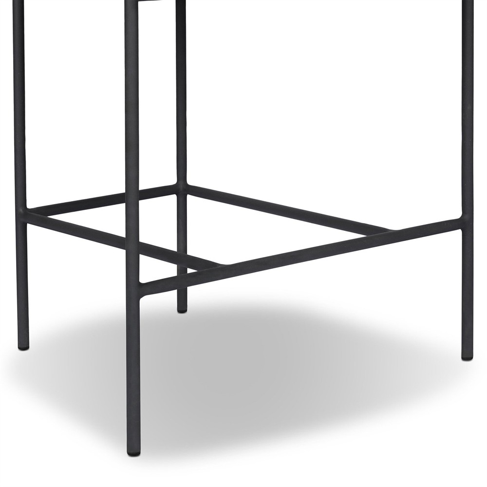 Penelope Coastal Beach Brown Woven Outdoor Counter Stool|