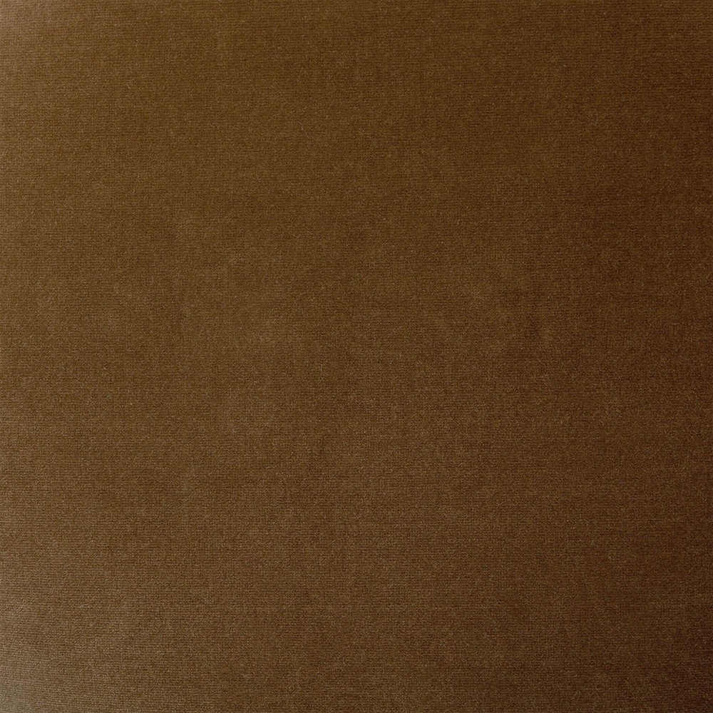 Calix French Country Brown Velvet Performance Black Iron Accent Stool|