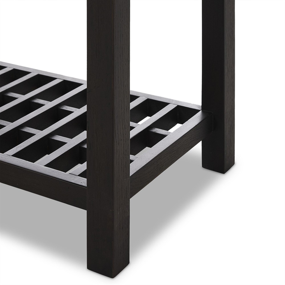 Dalton Rustic Lodge Smoked Black Oak Cabinet|