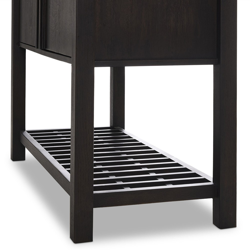 Dalton Rustic Lodge Smoked Black Oak Cabinet|