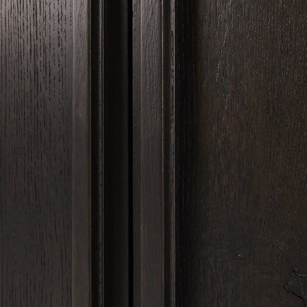 Dalton Rustic Lodge Smoked Black Oak Cabinet|