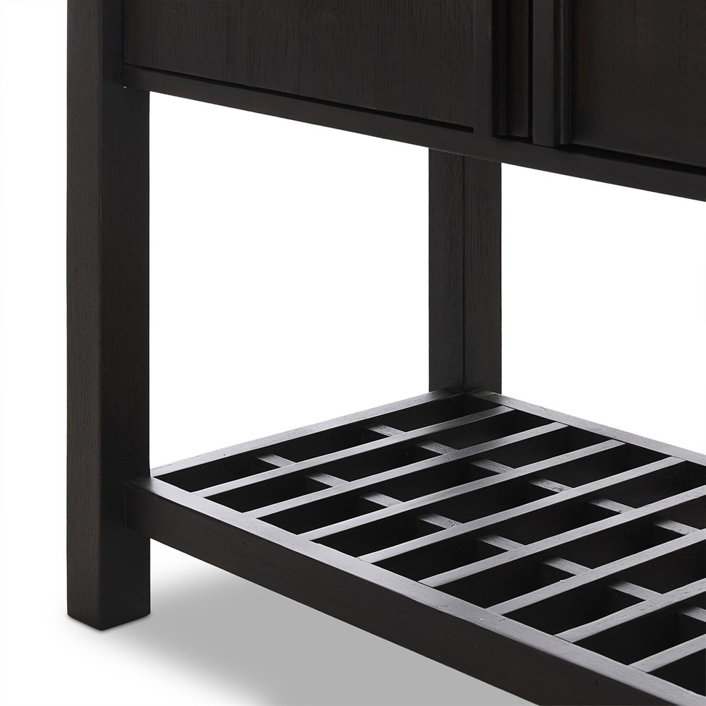 Dalton Rustic Lodge Smoked Black Oak Cabinet|