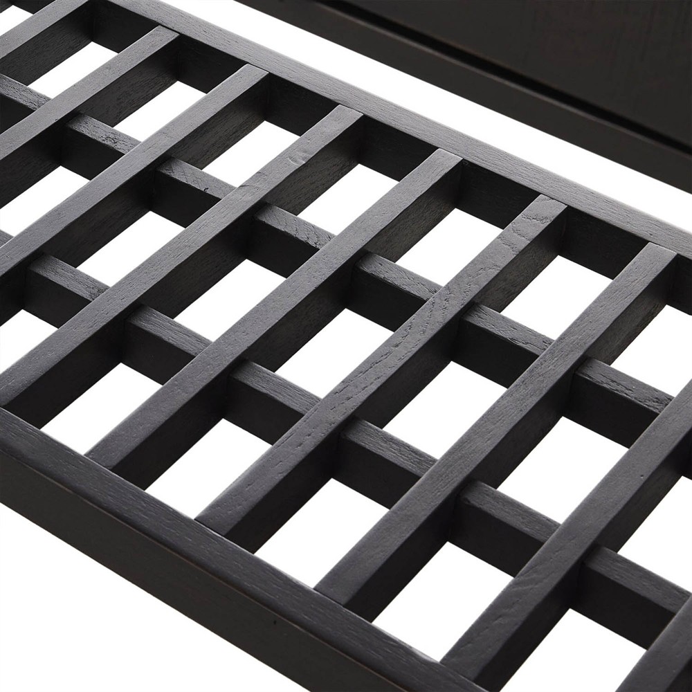 Dalton Rustic Lodge Smoked Black Oak Cabinet|