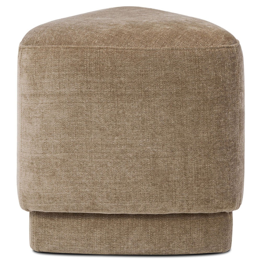 Deenie Modern Classic Brown Velvet Ottoman|